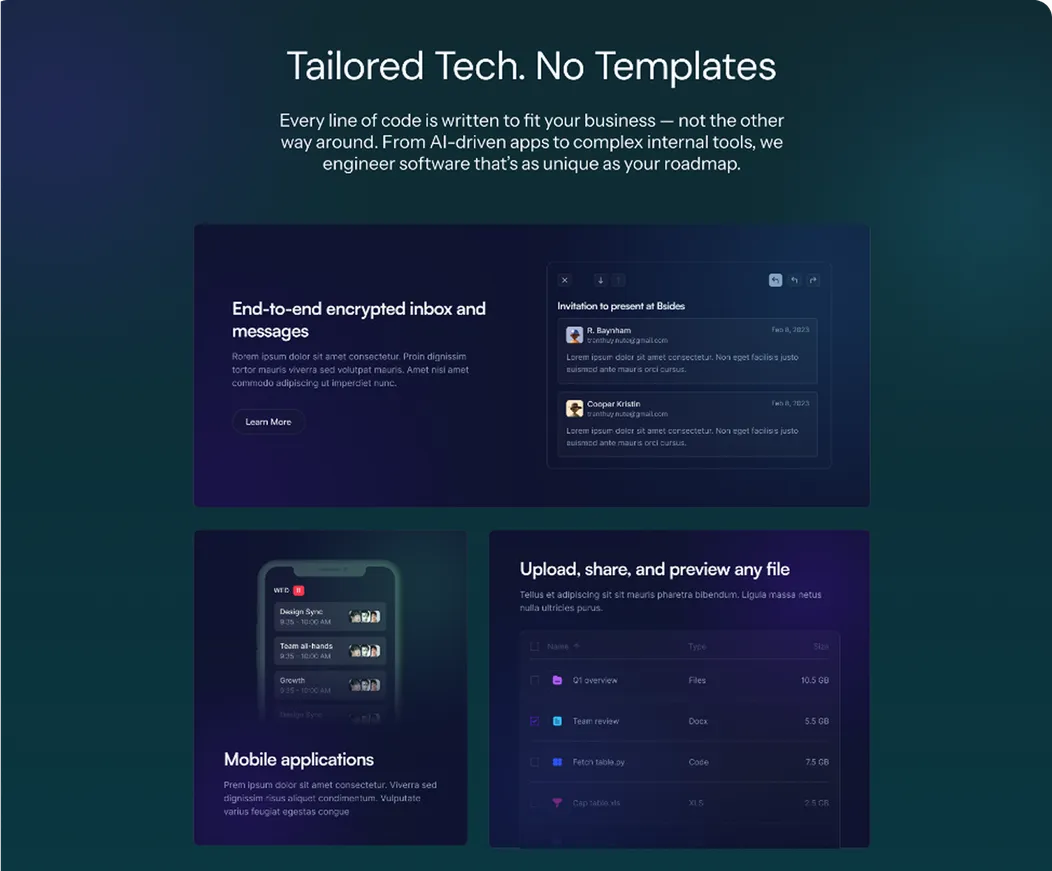 SaaS Tech Development Website